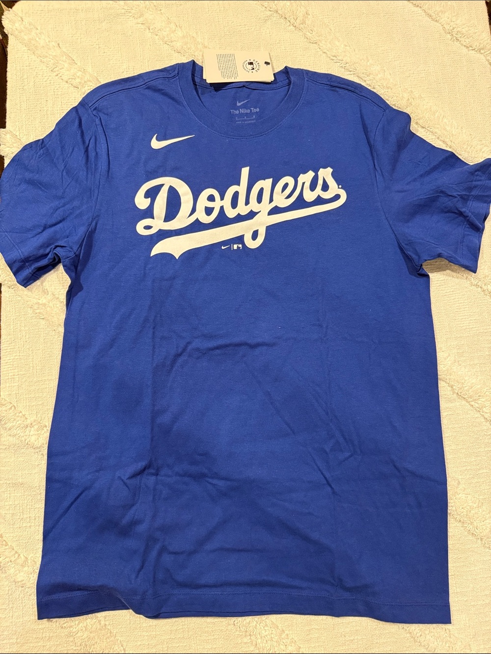 Nike Dodgers Royal Blue Men's Crewneck T-Shirt with White Script